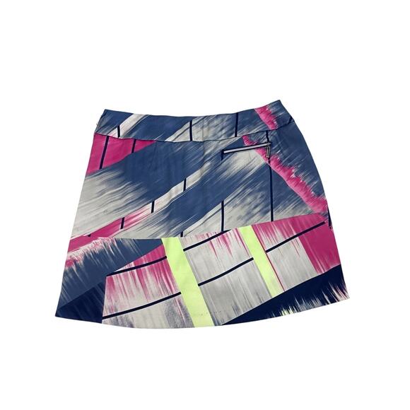 Jamie Sadock Retro Electric Geometric Athletic Skirt Active Golf Skort Size 12 - Picture 2 of 6